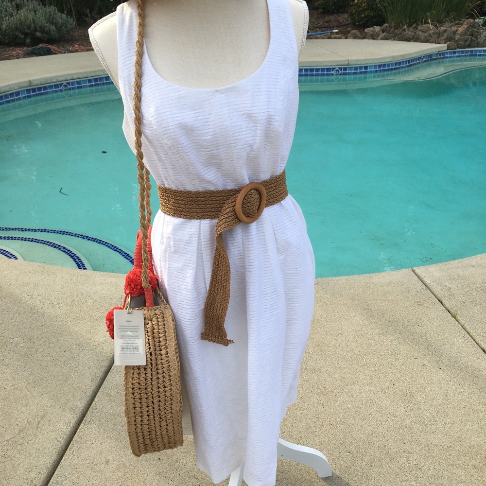 Nine West sleeveless belted dress 14